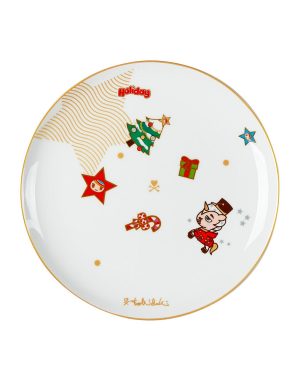 Merry and Bright 8 Ceramic Plates - Set of two